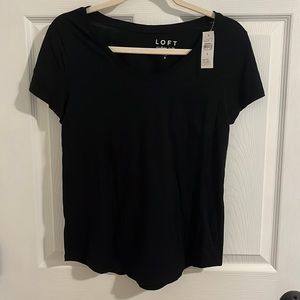LOFT Basic Black Tee S